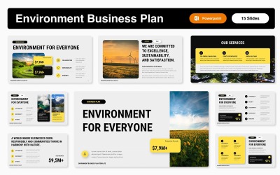 Modelo de PowerPoint para Plano de Negócios de Meio Ambiente