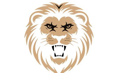A logo design like lion face