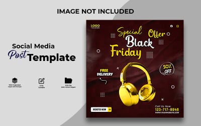 Black Friday Special Offer Sale Banner PSD Template