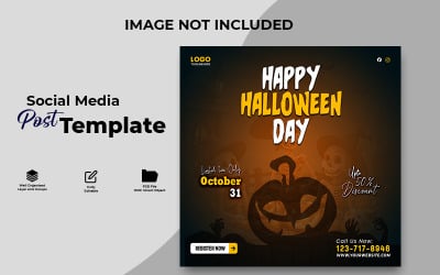 Happy Halloween Day Poster Template