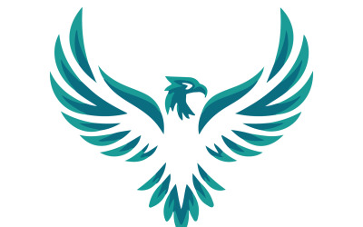 Um desenho vetorial de silhueta de águia