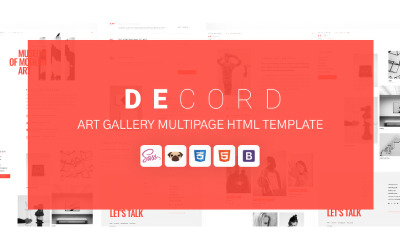 Modello creativo per galleria d&amp;#39;arte HTML: design moderno per artisti e mostre