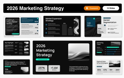 PowerPoint-sjabloon voor marketingstrategie 2026