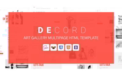 Šablona kreativní HTML umělecké galerie – moderní design pro umělce a výstavy