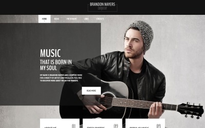 Brandon Mayers - Énekes érzékeny, stílusos HTML webhelysablon