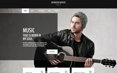 Brandon Mayers - Sänger Responsive Stylish HTML Website-Vorlage