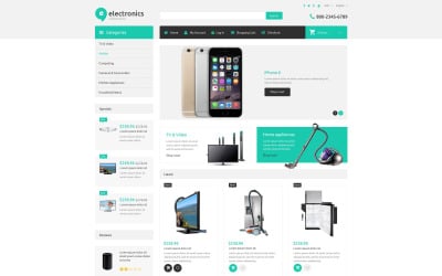 Electronics Store Responsive ZenCart Template