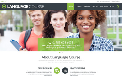 "Language Course" - адаптивний WordPress шаблон №54991