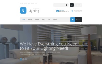"Lighting Store WooCommerce Theme" - адаптивний WooCommerce шаблон №54975