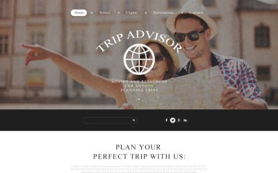 Modèle de site Web Trip Advisor