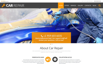 Modello WordPress Responsive #54989 "Car Repair"