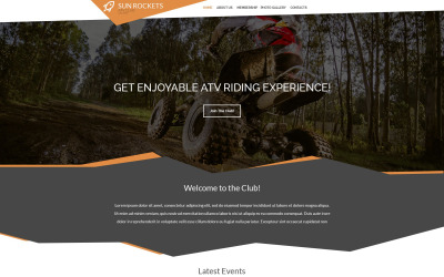 Motoros sportokra érzékeny webhelysablon