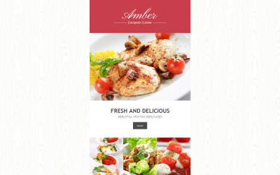 Plantilla De Boletín De Noticias Responsive para Sitio de Restaurantes europeos #54962