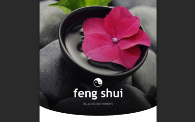 Plantilla de boletín informativo receptivo de Feng Shui