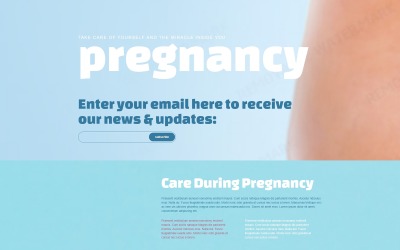 Tema di Landing Page Responsive #54987 per Un Sito di Gravidanza