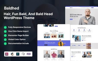 Baldhed - Tema WordPress per capelli, calvizie divertente e testa calva