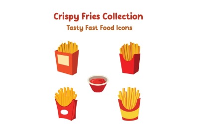 Coleção de Batatas Fritas Crocantes - Ícones Saborosos de Fast Food
