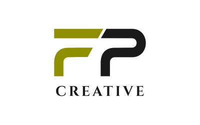 Creative FP Letter Logo Design Template