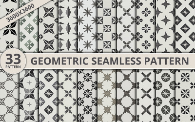 33 moderne naadloze geometrische patronen voor digitale prints, behang, stoffen en oppervlakteontwerp