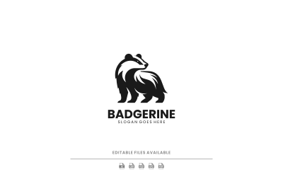 Modern Silhouette Badger Logo Design