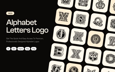 Ensemble de logos de lettres de l&amp;#39;alphabet