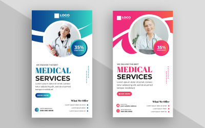 Modèle d&amp;#39;histoire pour les réseaux sociaux médicaux et de soins de santé Ver-4
