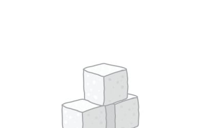 Modern Sugar Cube Vector Design Isolated Illustration