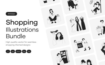 Ilustração de compras