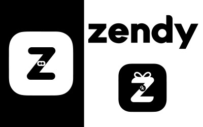 Zendy 图标设计 - 现代黑白品牌标识