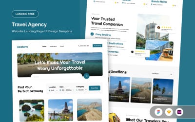 Adventure Travel Landing Page Layout