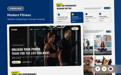 Health and Training Landing Page UI Kit