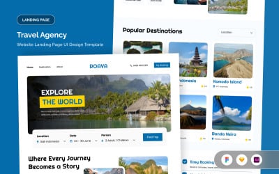 Modern Travel Agency Landing Page UI Kit