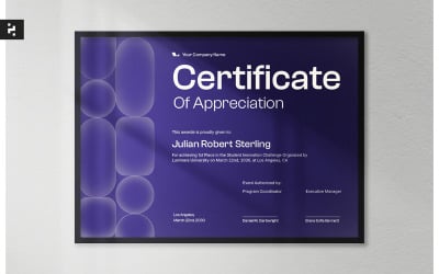 Purple Modern Certificate