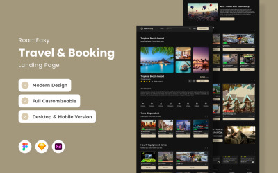 RoomEasy - Travel &amp;amp; Booking Landing Page