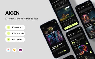 Aigen - 人工智能图像生成器移动应用程序