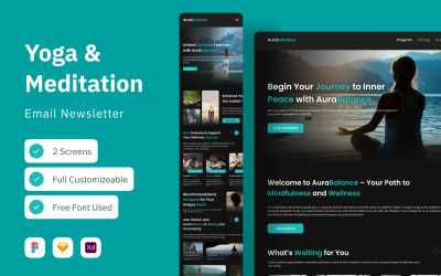 AuraBalance - Yoga &amp;amp; Meditation Email Newsletter