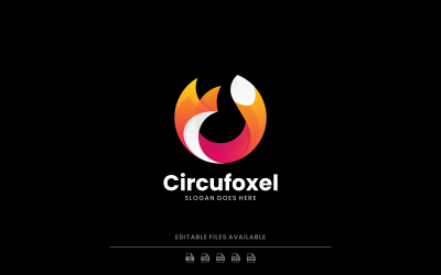 Gradient Modern Fox Tail Logo Design 536