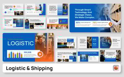 Шаблон презентації PowerPoint на тему логістики та доставки
