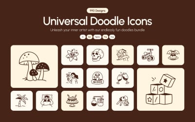 Modern Universal Doodle Icons