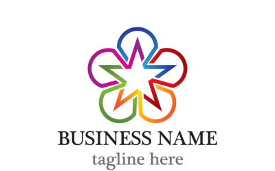 Creative Star Colorful Gradient Logo Template