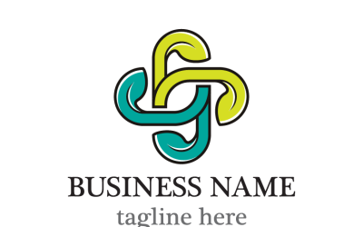 Health with Leaf Logo Template Design