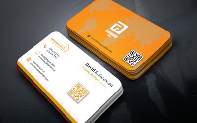 Modern Minimalist Business Card Template in Adobe Photoshop