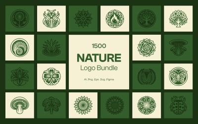 Modern Nature Logo Bundle set