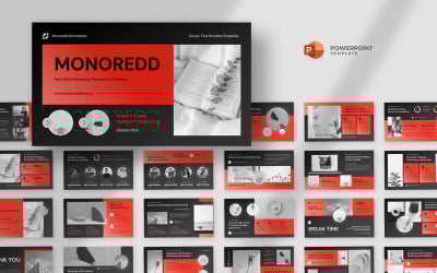 Monoredd - Red Minimalist Pitchdeck Powerpoint Template