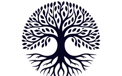 Ilustración vectorial de un icono de árbol