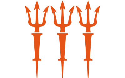 Ilustración artística de la silueta de un tridente