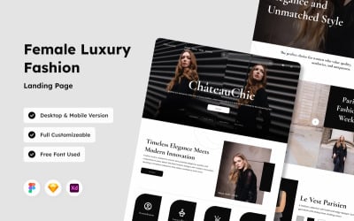 ChâteauChic - E-Commerce Landing Page for Female Luxury Fashion