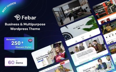 Febar - адаптивна тема WordPress для веб-бізнесу та багатоцільового використання