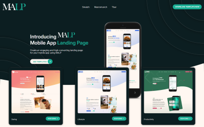 MALP - Mall för landningssida för mobilappar