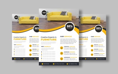 Meubelverkoop Flyer Sjabloon Ontwerp Ver-2
